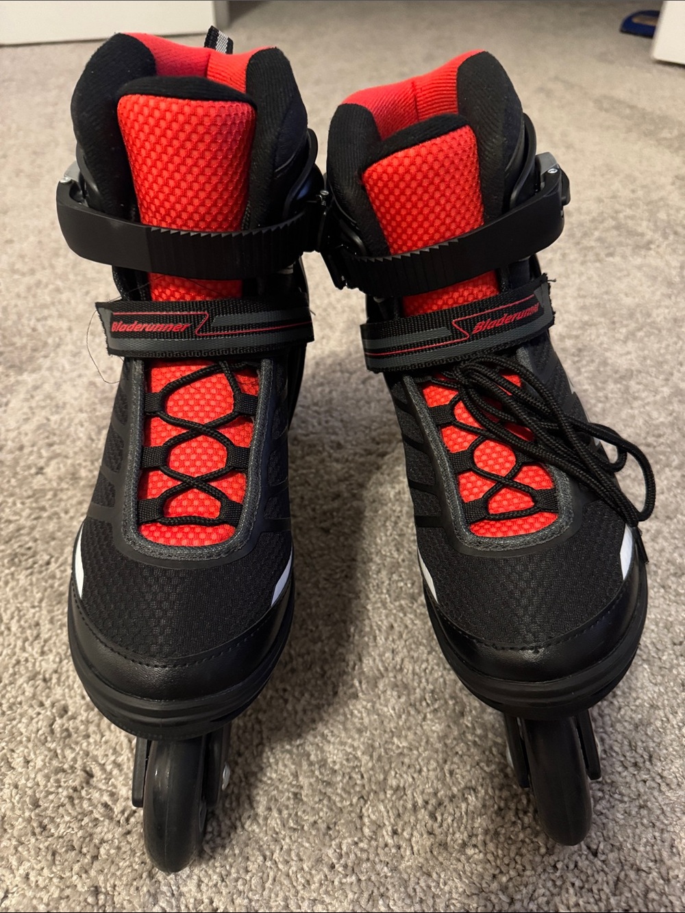 Bladerunner Men's Black & Red Inline Skates - Athletic Performance w/ Carry Bag